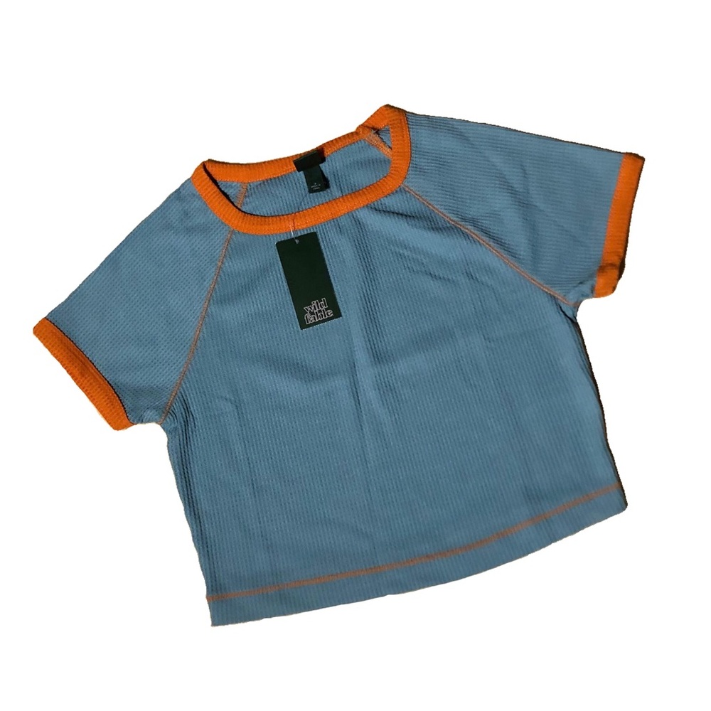 🆕 NWT Cropped Waffle Knit Baby Tee